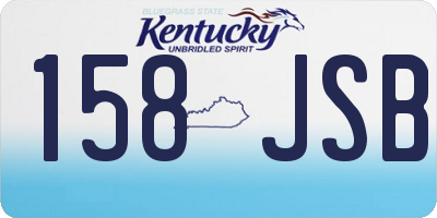 KY license plate 158JSB