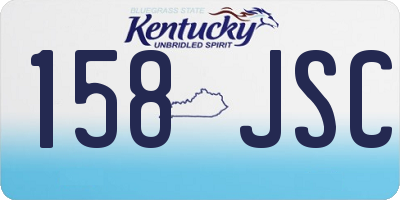 KY license plate 158JSC