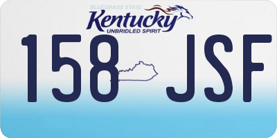 KY license plate 158JSF