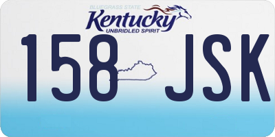 KY license plate 158JSK