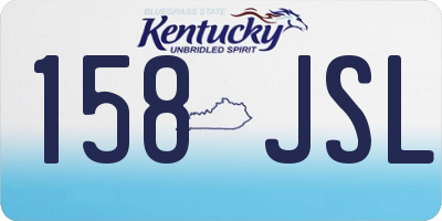 KY license plate 158JSL