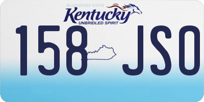 KY license plate 158JSO
