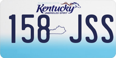 KY license plate 158JSS