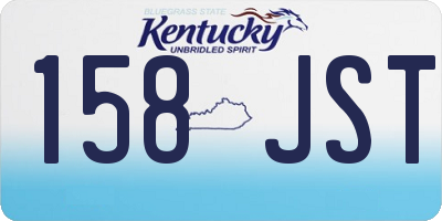 KY license plate 158JST