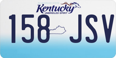KY license plate 158JSV