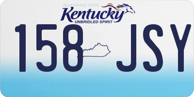 KY license plate 158JSY