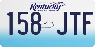 KY license plate 158JTF