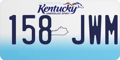 KY license plate 158JWM
