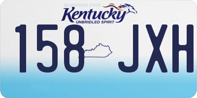 KY license plate 158JXH