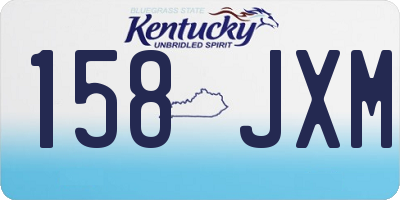 KY license plate 158JXM