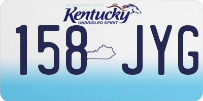 KY license plate 158JYG