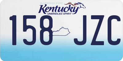 KY license plate 158JZC