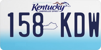 KY license plate 158KDW