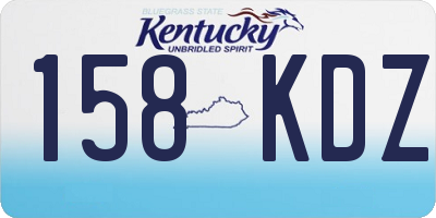 KY license plate 158KDZ