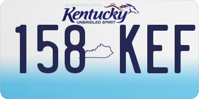 KY license plate 158KEF