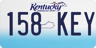 KY license plate 158KEY