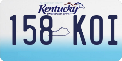 KY license plate 158KOI