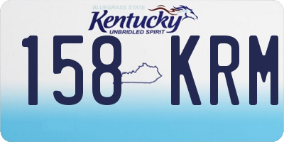 KY license plate 158KRM