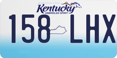 KY license plate 158LHX