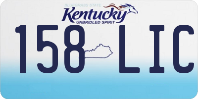 KY license plate 158LIC