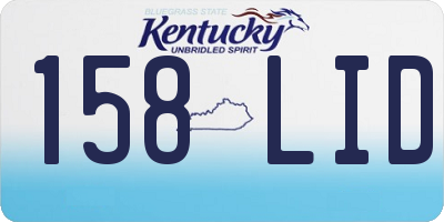 KY license plate 158LID