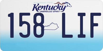 KY license plate 158LIF