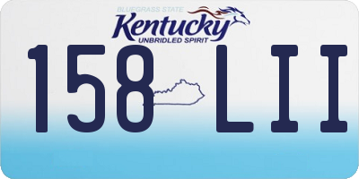 KY license plate 158LII