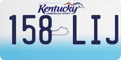 KY license plate 158LIJ