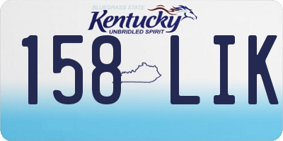 KY license plate 158LIK