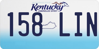 KY license plate 158LIN