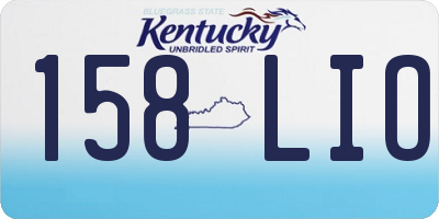 KY license plate 158LIO