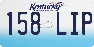 KY license plate 158LIP