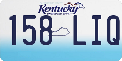KY license plate 158LIQ