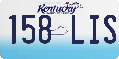 KY license plate 158LIS