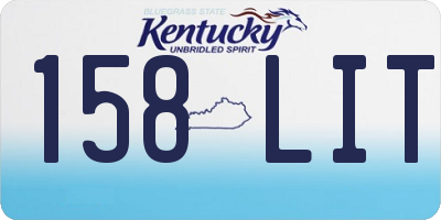 KY license plate 158LIT