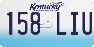 KY license plate 158LIU