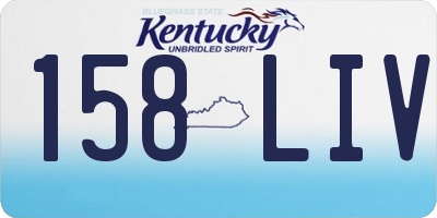 KY license plate 158LIV