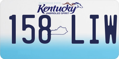 KY license plate 158LIW