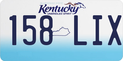 KY license plate 158LIX