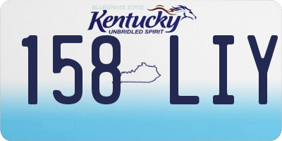 KY license plate 158LIY