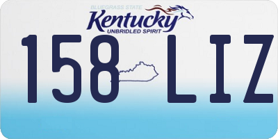 KY license plate 158LIZ