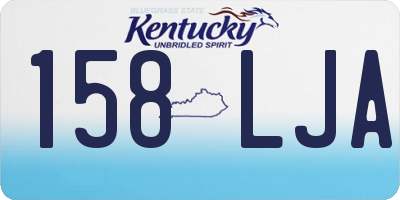 KY license plate 158LJA