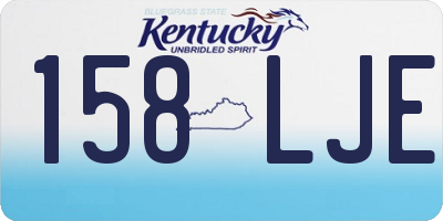 KY license plate 158LJE