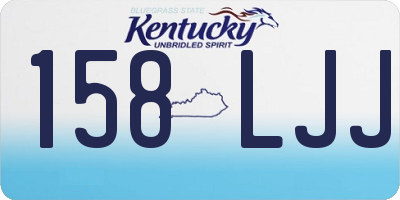 KY license plate 158LJJ
