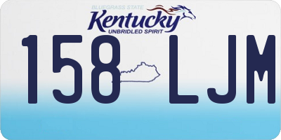 KY license plate 158LJM