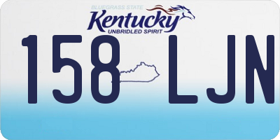 KY license plate 158LJN