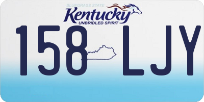 KY license plate 158LJY