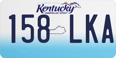 KY license plate 158LKA
