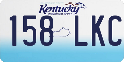 KY license plate 158LKC