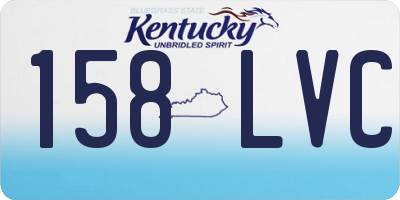 KY license plate 158LVC